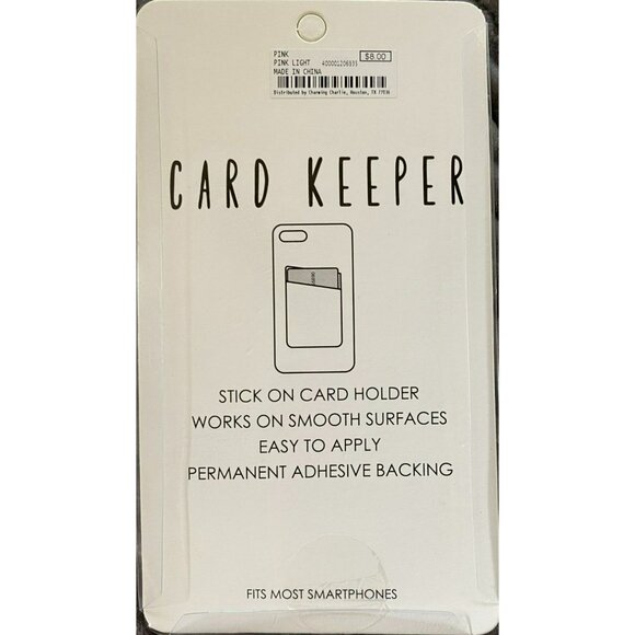 Shiny Pink Stick On Card Holder For Smartphones By Charming Charlie - Picture 3 of 5